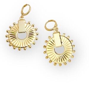 Wheels dangle earrings gold-filled earrings